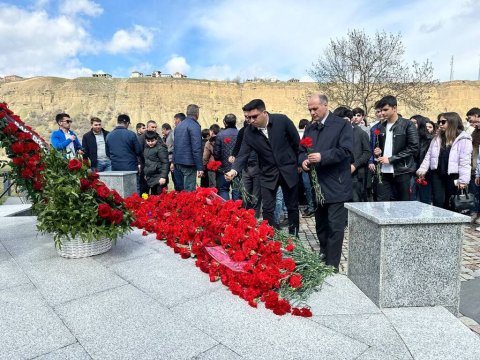 AzTU kollektivi Quba Soyqırımı Memorial Kompleksini ziyarət edib  