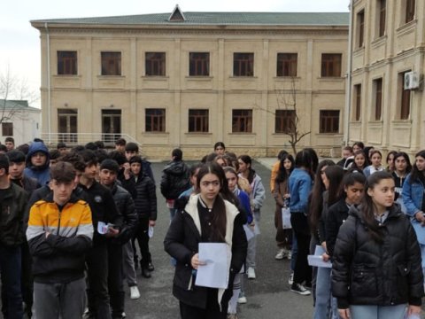 Qəbələ və Oğuzda buraxılış imtahanları 9 mərkəzdə aparılıb