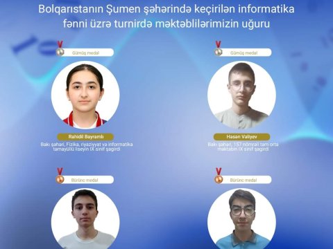 Məktəblilərimiz Avropada 10 medal qazandılar - FOTO