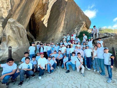 Məktəblilər üçün Qobustanda “Açıq dərs” təşkil olunub