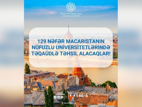 Macarıstanda 129 azərbaycanlı təqaüdlə təhsil ALACAQ
