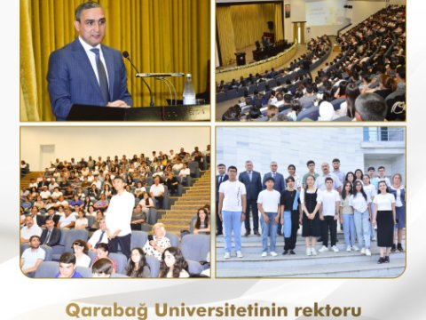 Qarabağ Universitetinin rektoru yüksək nəticə göstərən abituriyentlərlə görüşüb
