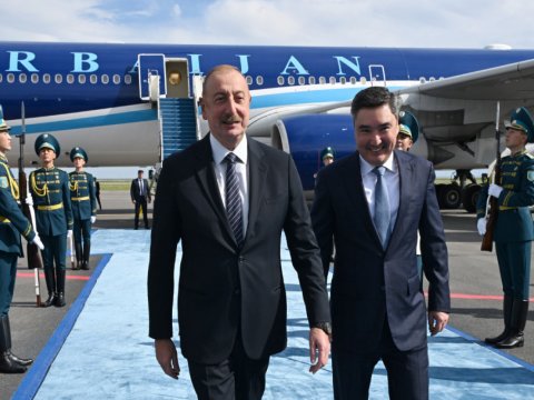 Prezident İlham Əliyev Qazaxıstanda səfərdədir