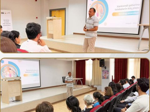 Qarabağ Universitetinə qəbul olmuş tələbələrlə görüş keçirilib