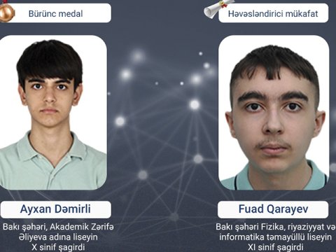 Məktəblilərimizin 36-cı Beynəlxalq İnformatika Olimpiadasında uğur qazanıb
