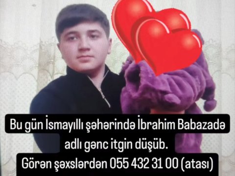 İlk dərs günü bədbəxt hadisə: 16 yaşlı məktəbli itkin düşdü