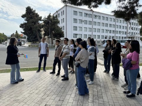 Qarabağ Universiteti tələbələri Xankəndiyə gəliblər