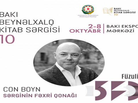 Dünya şöhrətli yazar Bakı Beynəlxalq Kitab Sərgisinin fəxri qonağı olacaq