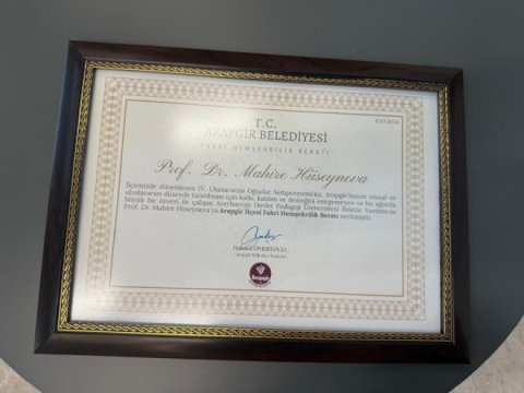 Azərbaycanlı alim Beynəlxalq Oğuzlar Simpoziumu çərçivəsində təltif edilib