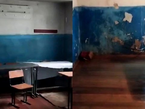 Şabranda yağış sinif otaqlarına axır