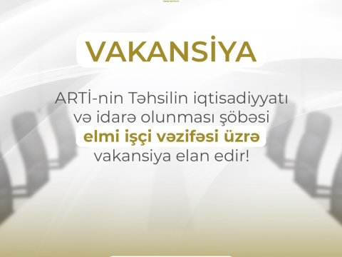 ARTİ-nin bu şöbəsində&nbsp;vakansiya elan edilir