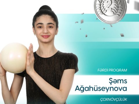 Bədii gimnastlarımız Gimnaziadada 2 medal əldə ediblər