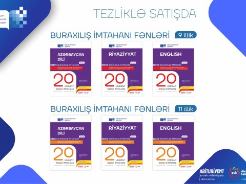 Dövlət İmtahan Mərkəzi “20 variant sınaq imtahanı” kitablarını çapa hazırlayıb