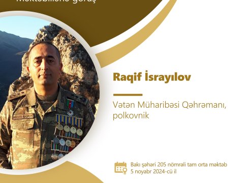 Vətən Müharibəsi Qəhrəmanı məktəblilərlə görüşəcək