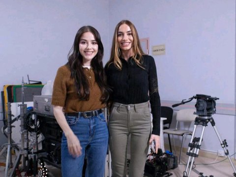 Arzu Əliyeva yeni filmin çəkiliş meydançasında -&nbsp;FOTO+VİDEO