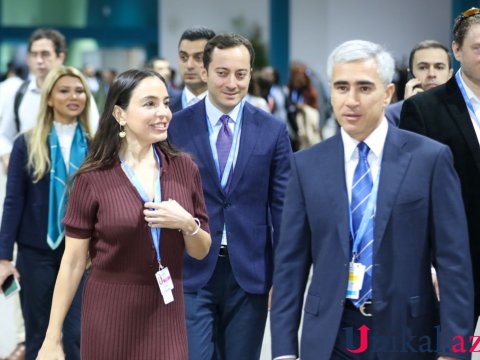 Leyla Əliyeva və Anar Ələkbərov COP29-da Azərbaycan pavilyonunu ziyarət ediblər