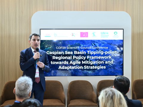 COP29 çərçivəsində Xəzər dənizinin kritik vəziyyəti ilə bağlı müzakirə aparılıb