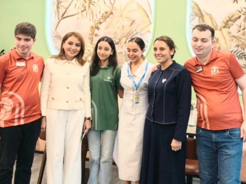 Leyla Əliyeva Bakıda&nbsp;inklüziv kafedən paylaşım edib