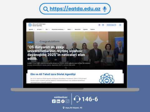 Elm və Ali Təhsil üzrə Dövlət Agentliyinin rəsmi saytı istifadəyə verilib