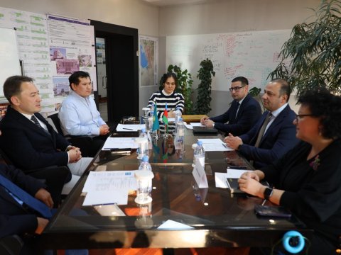 ADNSU-nun rektor əvəzi Qazax Milli Tədqiqat Texniki Universitetinin rektoru ilə görüşüb