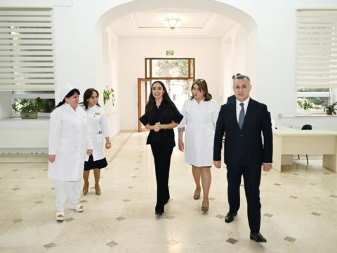 Leyla Əliyeva Elmi Tədqiqat Pediatriya və Elmi Tədqiqat Mamalıq və Ginekologiya institutlarını ziyarət edib