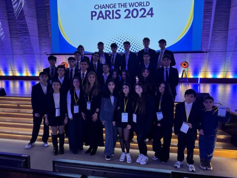 Azərbaycanlı şagird və tələbələr UNESCO-nun qərargahında qlobal problemləri müzakirə ediblər