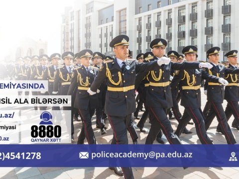 Polis Akademiyasına kursantların qəbulu prosesi gələn həftə başlayır.