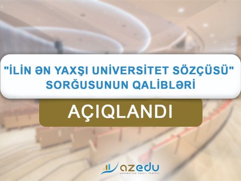 "İlin ən yaxşı universitet sözçüsü" sorğusunun QALİBLƏRİ - SİYAHI