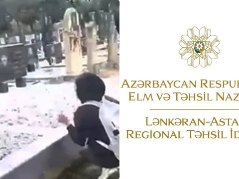 Məzar daşlarına şəkil çəkən şagirdlərin valideynləri ilə görüş keçirilib - AÇIQLAMA 