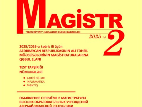“Magistr” jurnalının 2-ci sayı dərc edilib