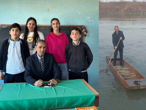 32 ildir ki, dərsə qayıqla gedib-gəlir – FOTOLAR