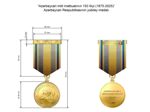 Mətbuatın&nbsp;150 illiyi ilə bağlı yubiley medalı təsis edilib