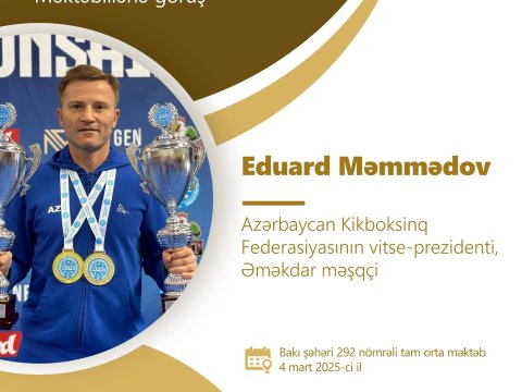 Dünya çempionu məktəblilərlə görüşəcək