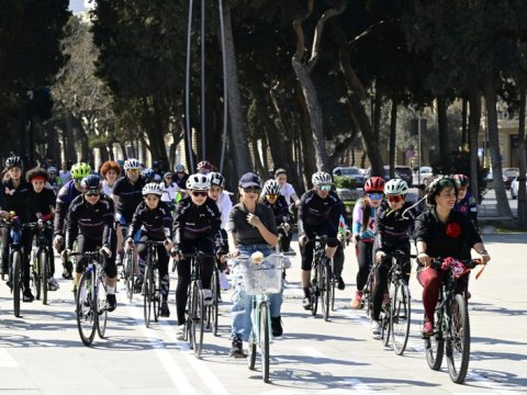 Leyla Əliyeva Beynəlxalq&nbsp;veloyürüşdə iştirak edib