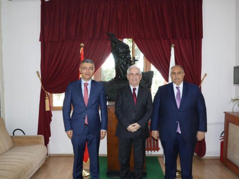 BSU-nun rektoru Albaniya Milli Elmlər Akademiyasının Prezidenti ilə görüşüb