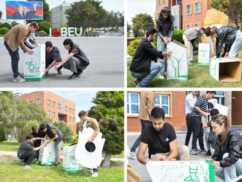 BMU-da &ldquo;Eco Hub&rdquo; layihəsi çərçivəsində çeşidləmə qutuları yerləşdirilib