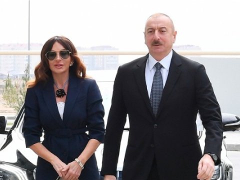 İlham Əliyevlə xanımı Ağdam Muğam Mərkəzinin&nbsp;AÇILIŞINDA