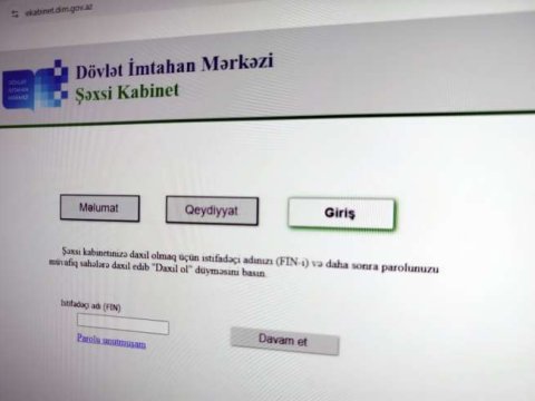 Şəxsi kabinetə girişdə dəyişiklik - Parol problemi imtahana təsir edəcək?