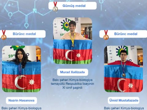 Məktəblilərimiz Beynəlxalq Mendeleyev Kimya Olimpiadasında&nbsp;uğur qazanıblar