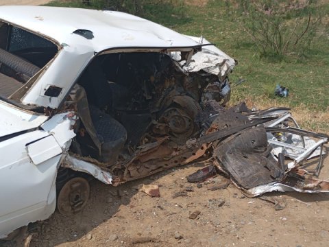 Biləsuvarda ağır yol qəzası - Baba ilə nəvə öldü