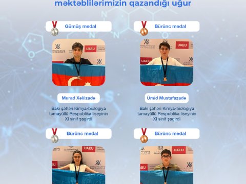57-ci Beynəlxalq Kimya Olimpiadasında məktəblilərimiz uğur qazanıb