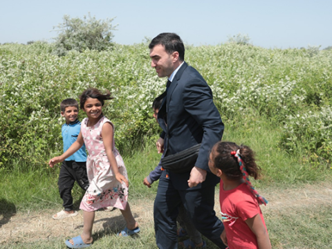 Rəsmilər Yevlaxda qaraçılarla görüşdü - FOTOLAR