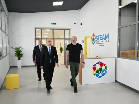 Ağdam şəhər 1 nömrəli tam orta məktəbin açılışı OLUB