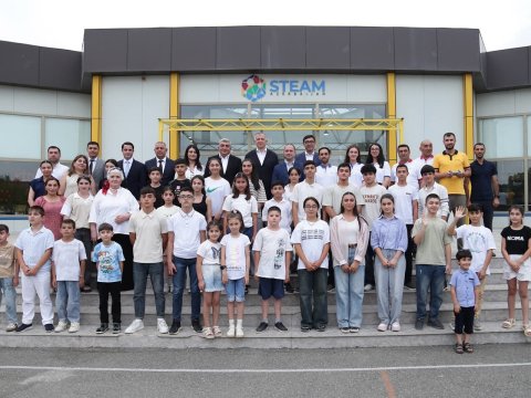 Azərbaycan və Gürcüstan nazirləri Quba STEAM Mərkəzində olublar