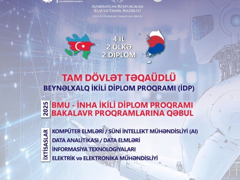 2025/2026-cı tədris ili üçün BMU-İNHA İDP-yə qəbul başlayır