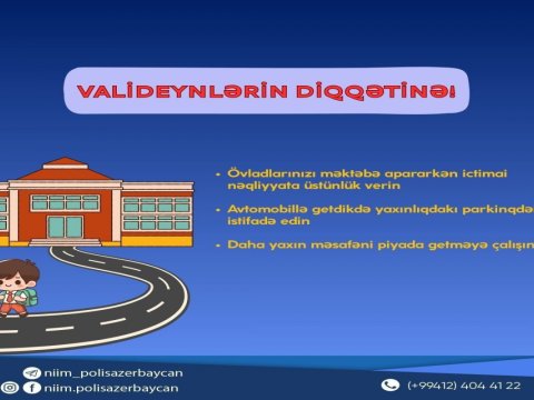 NİİM yeni tədris ili ilə bağlı sürücülərə müraciət edib
