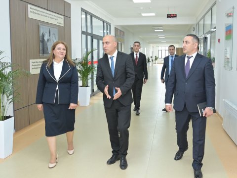 Elm və təhsil naziri Xıdırlı kənd tam orta məktəbində olub