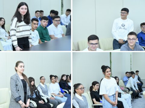 Rektor&nbsp;yüksək balla BMU-ya qəbul olan tələbələrlə görüşüb