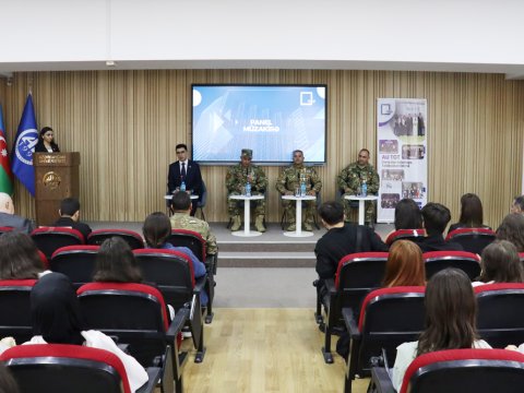 Azərbaycan Universitetində Vətən müharibəsi iştirakçıları ilə tələbələrin görüşü təşkil olunub