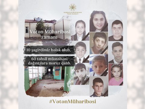 44 günlük müharibədə dağılan məktəblər, şəhid olan şagirdlər...